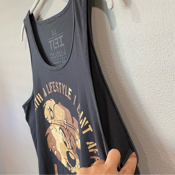 True Love & False Idols Mens Muscle Tank In Love with a Lifestyle I Can’t Afford - Picture 5 of 7
